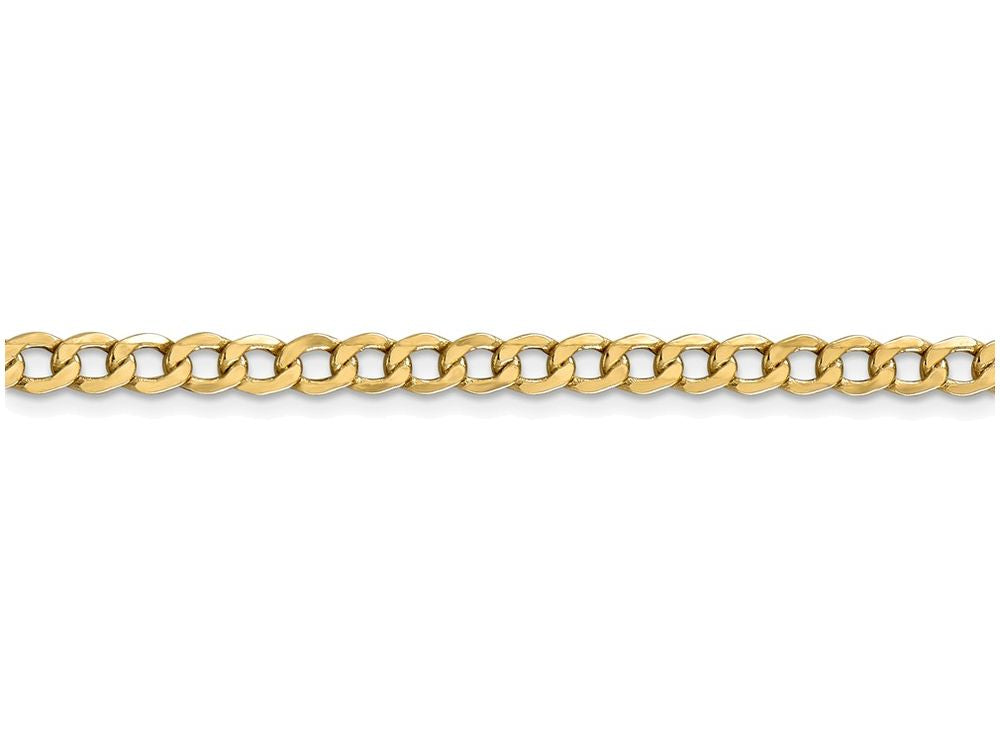 FJC Finejewelers 16 Inch 14k Yellow Gold 4.3mm Semi-solid Curb Link Chain Necklace