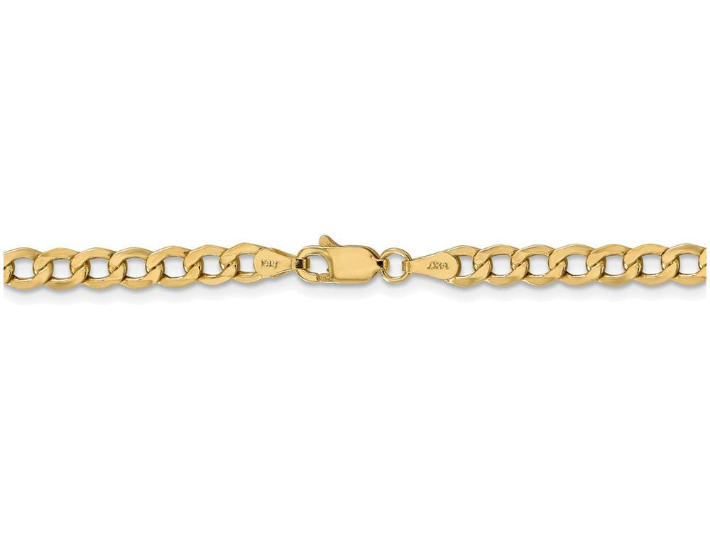 FJC Finejewelers 7 Inch 14k Yellow Gold 4.3mm Semi-solid Curb Link Chain Bracelet
