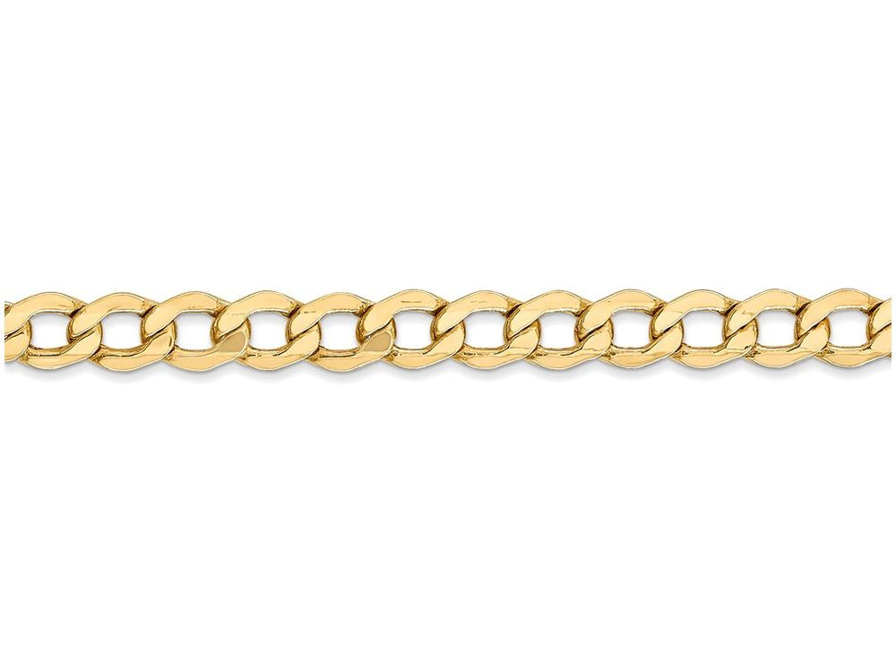 FJC Finejewelers 16 Inch 14k Yellow Gold 5.25mm Semi-solid Curb Link Chain Necklace