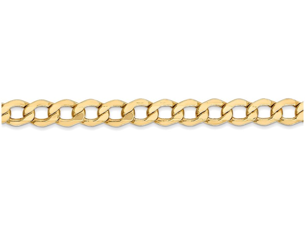 FJC Finejewelers 18 Inch 14k Yellow Gold 5.25mm Semi-solid Curb Link Chain Necklace