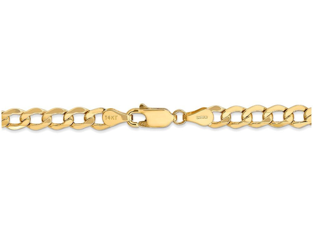 FJC Finejewelers 7 Inch 14k Yellow Gold 5.25mm Semi-solid Curb Link Chain Bracelet