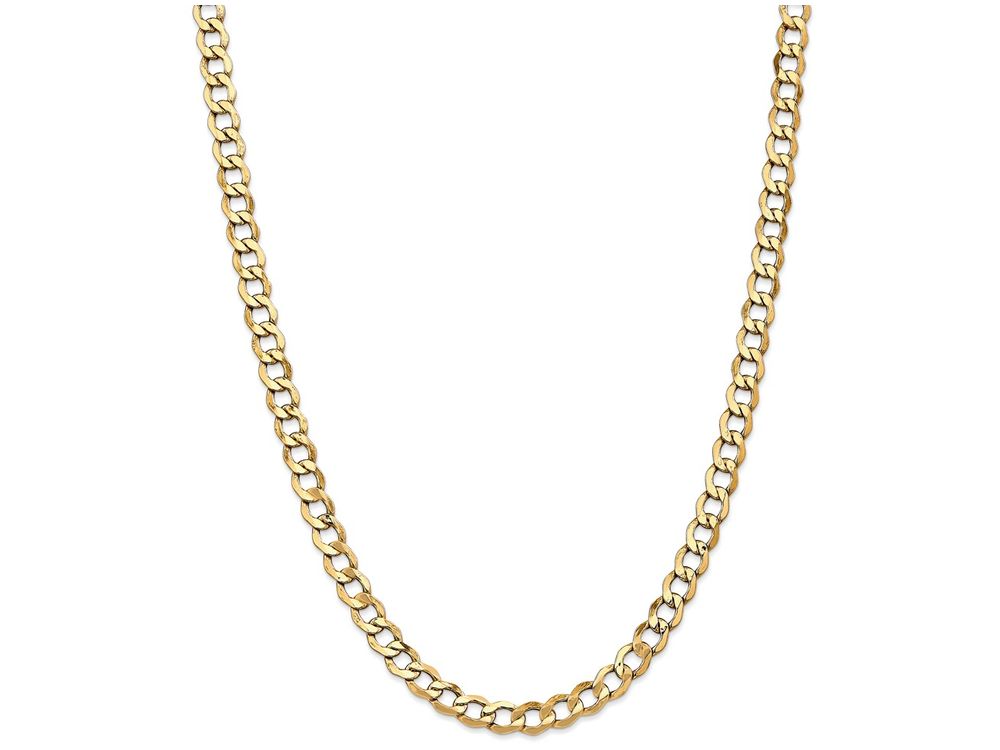 FJC Finejewelers 24 Inch 14k Yellow Gold 6.0mm Semi-solid Curb Link Chain Necklace