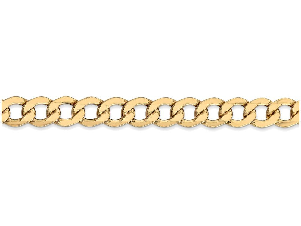 FJC Finejewelers 8 Inch 14k Yellow Gold 7.0mm Semi-solid Curb Link Chain Bracelet