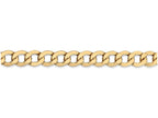 FJC Finejewelers 9 Inch 14k Yellow Gold 7.0mm Semi-solid Curb Link Chain Ankle Bracelet (Smaller Ankles)