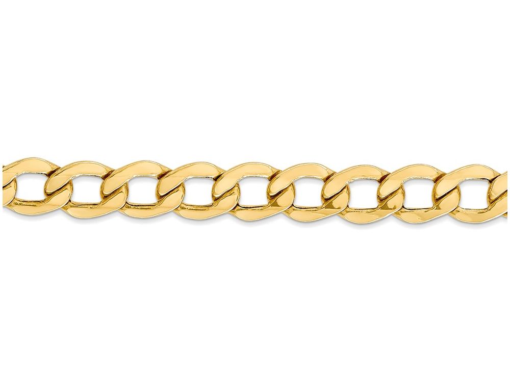 FJC Finejewelers 20 Inch 14k Yellow Gold 8.0mm Semi-solid Curb Link Chain Necklace