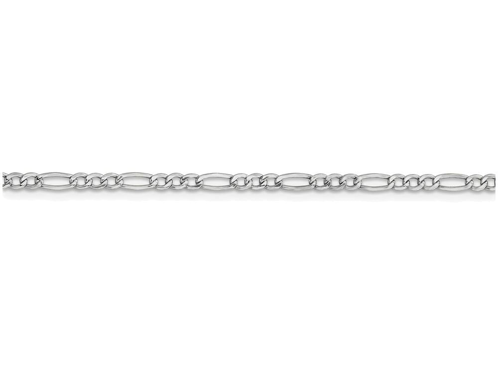 FJC Finejewelers 20 Inch 14k 2.5mm White Gold Figaro Hollow Chain Necklace