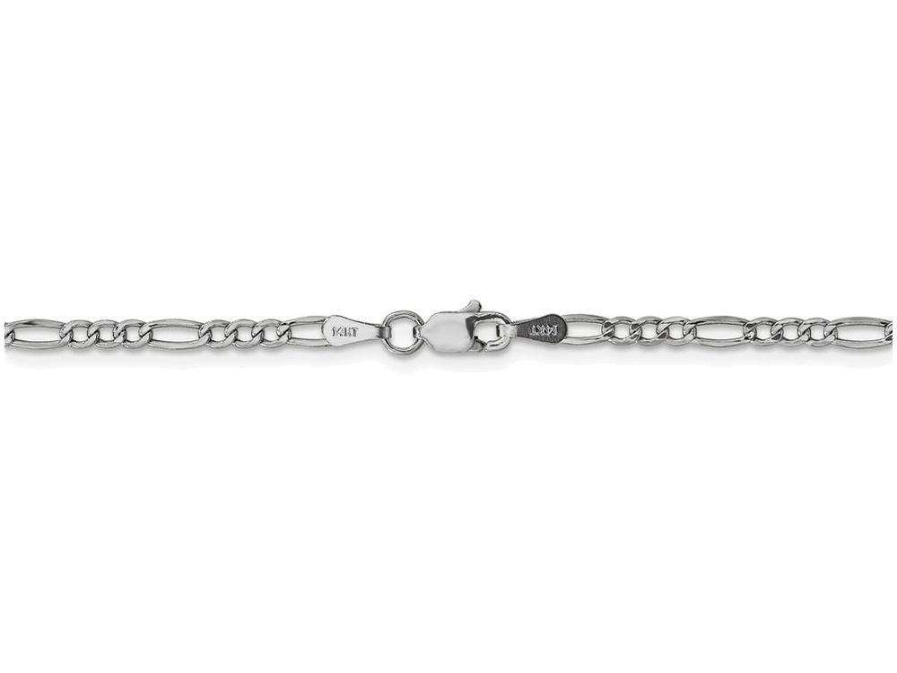 FJC Finejewelers 20 Inch 14k 2.5mm White Gold Figaro Hollow Chain Necklace
