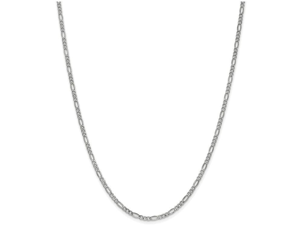 FJC Finejewelers 20 Inch 14k 2.5mm White Gold Figaro Hollow Chain Necklace