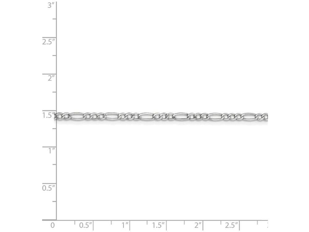 FJC Finejewelers 7 Inch 14k 2.5mm White Gold Figaro Chain Bracelet
