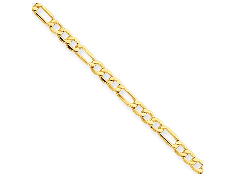 FJC Finejewelers 10 Inch 14k Yellow Gold 2.50mm Hollow Figaro Chain Ankle Bracelet
