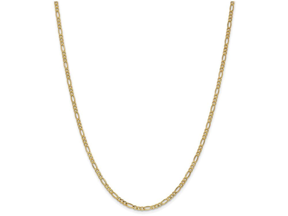 FJC Finejewelers 16 Inch 14k Yellow Gold 2.5mm Hollow Figaro Chain Necklace