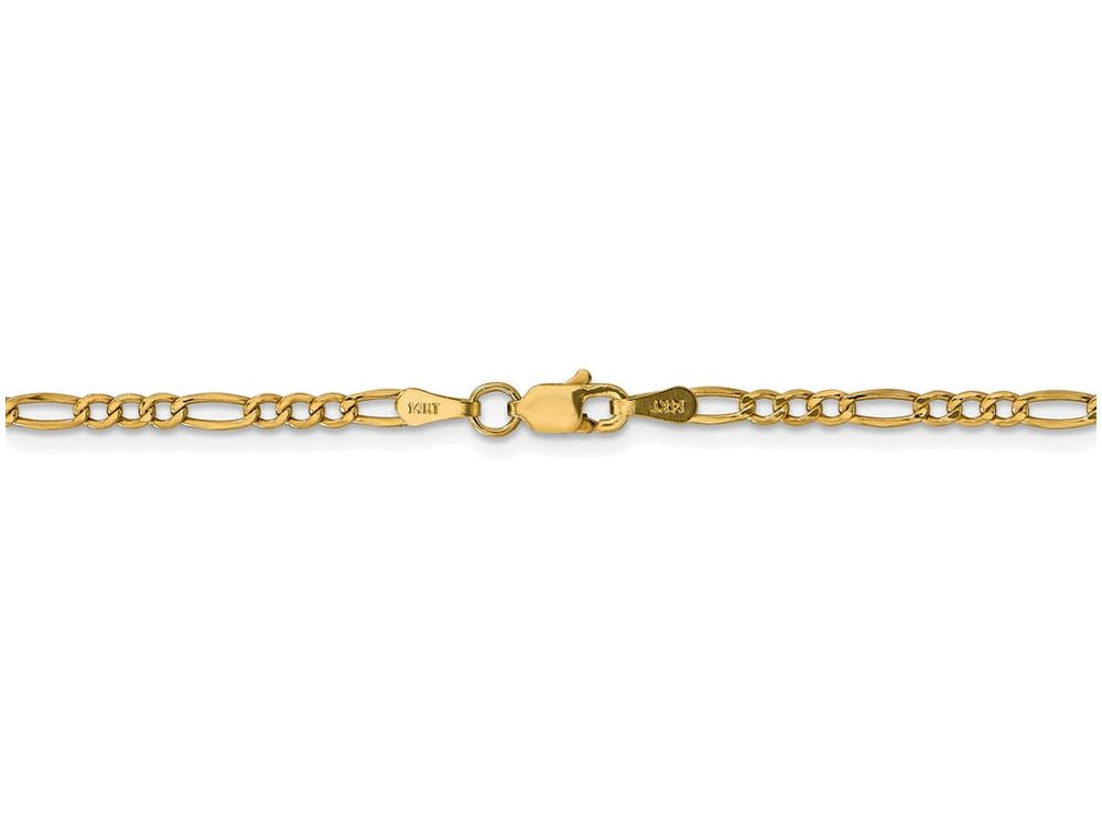 FJC Finejewelers 24 Inch 14k Yellow Gold 2.5mm Hollow Figaro Chain Necklace