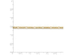 FJC Finejewelers 7 Inch 14k Yellow Gold 2.5mm Figaro Hollow Chain Bracelet