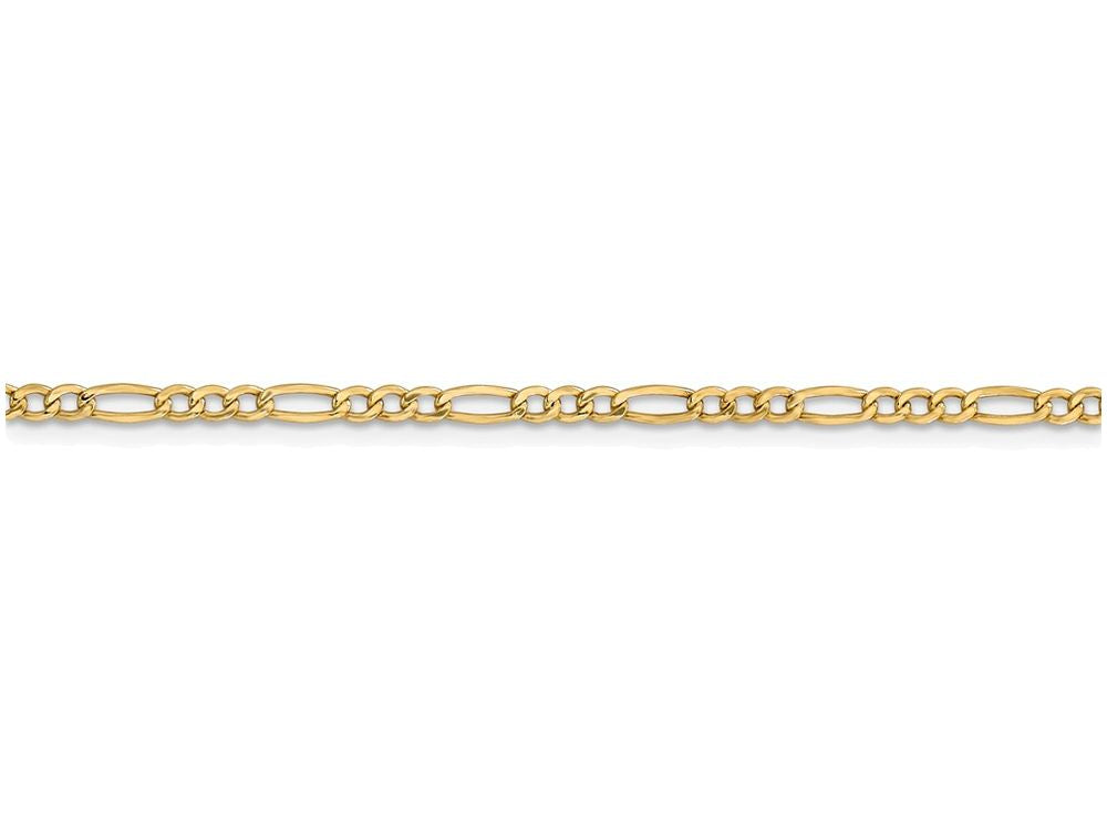 FJC Finejewelers 7 Inch 14k Yellow Gold 2.5mm Figaro Hollow Chain Bracelet