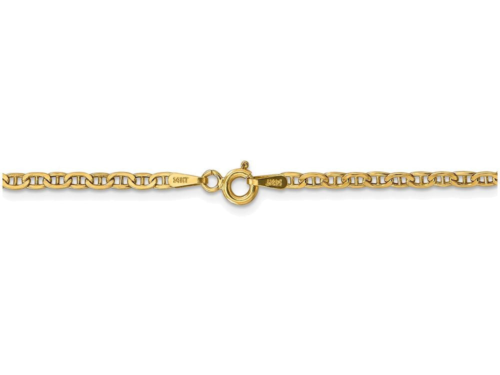 FJC Finejewelers 7 Inch 14k Yellow Gold 2.40mm Anchor Chain Bracelet