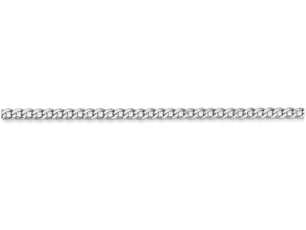 FJC Finejewelers 10 Inch 14k White Gold 2.5mm Semi-solid Curb Link Chain Ankle Bracelet