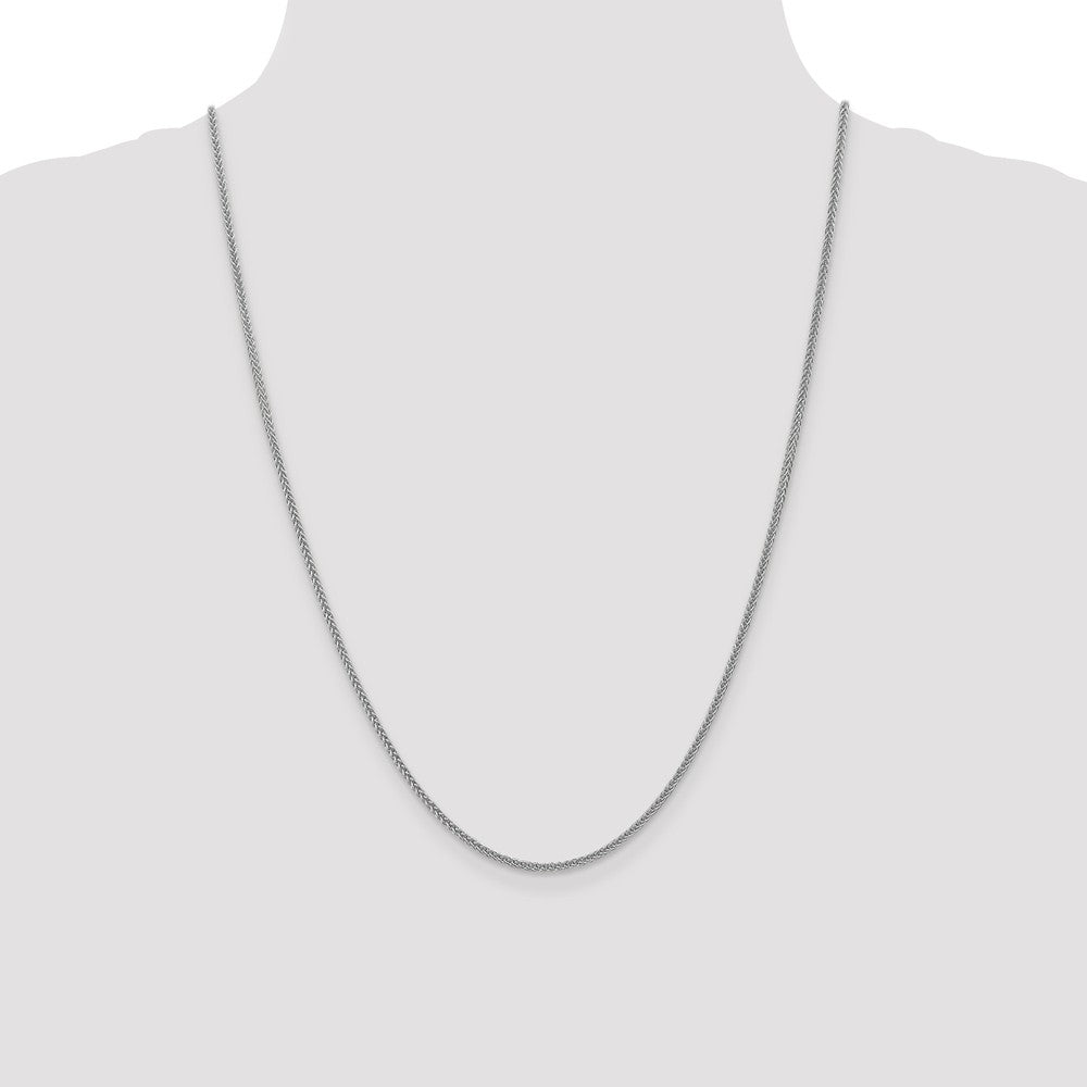 FJC Finejewelers 24 Inch 14k White Gold 2mm Wheat Hollow Chain Necklace