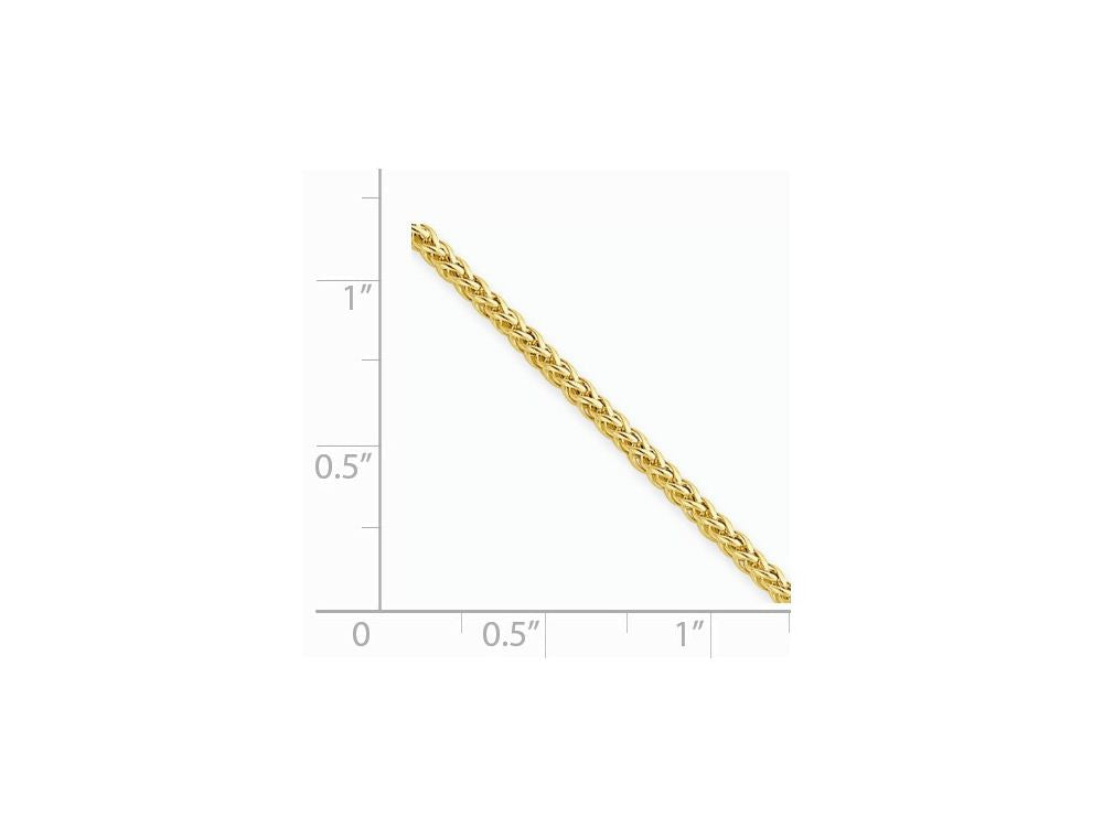 FJC Finejewelers 16 Inch 14k Yellow Gold Wheat Semi-Solid Chain Necklace