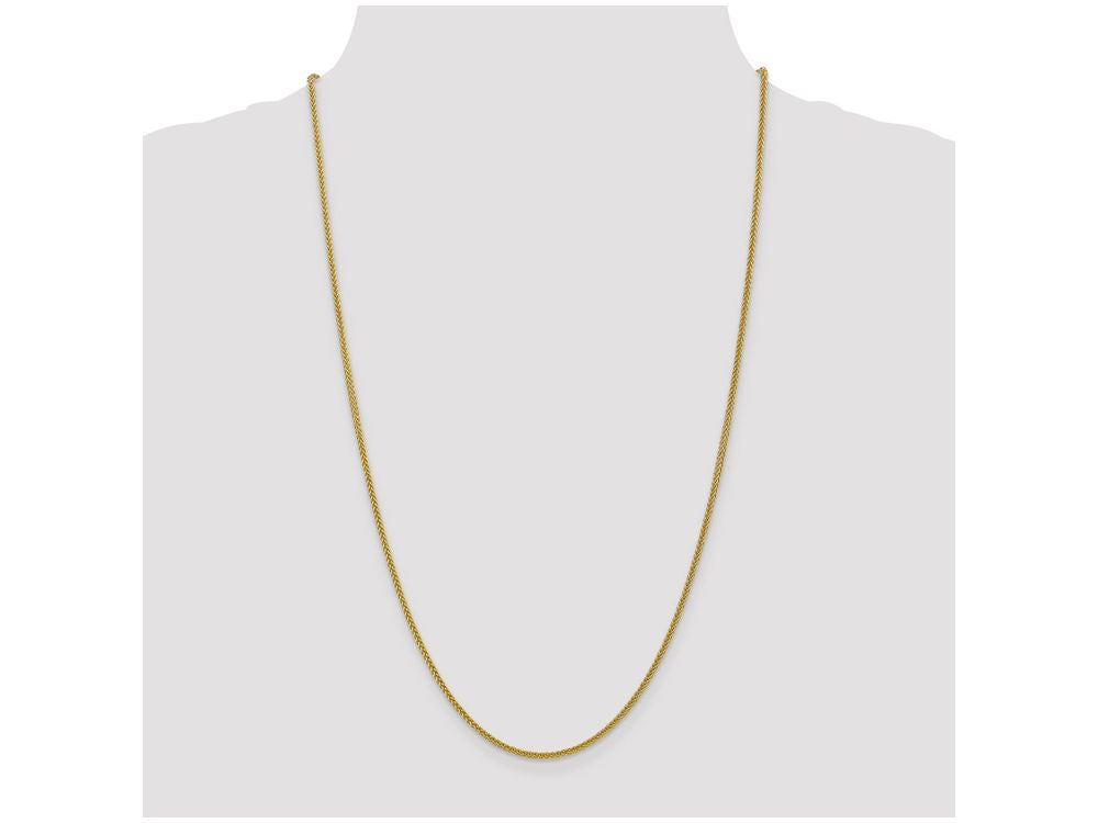 FJC Finejewelers 24 Inch 14k Yellow Gold Wheat Semi-Solid Chain Necklace