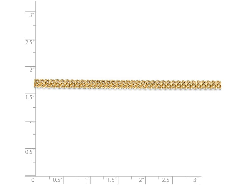 FJC Finejewelers 22 Inch 14k Yellow Gold 3mm Hollow Franco Chain Necklace