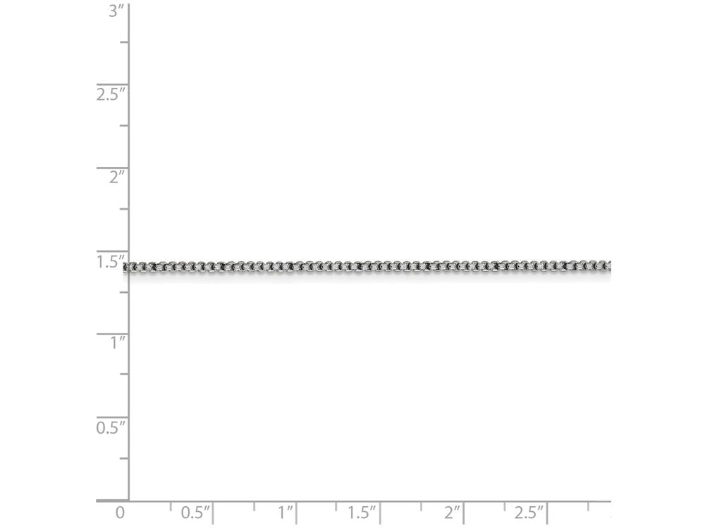 FJC Finejewelers 16 Inch 14k White Gold 1.5mm Hollow Round Box Chain Necklace