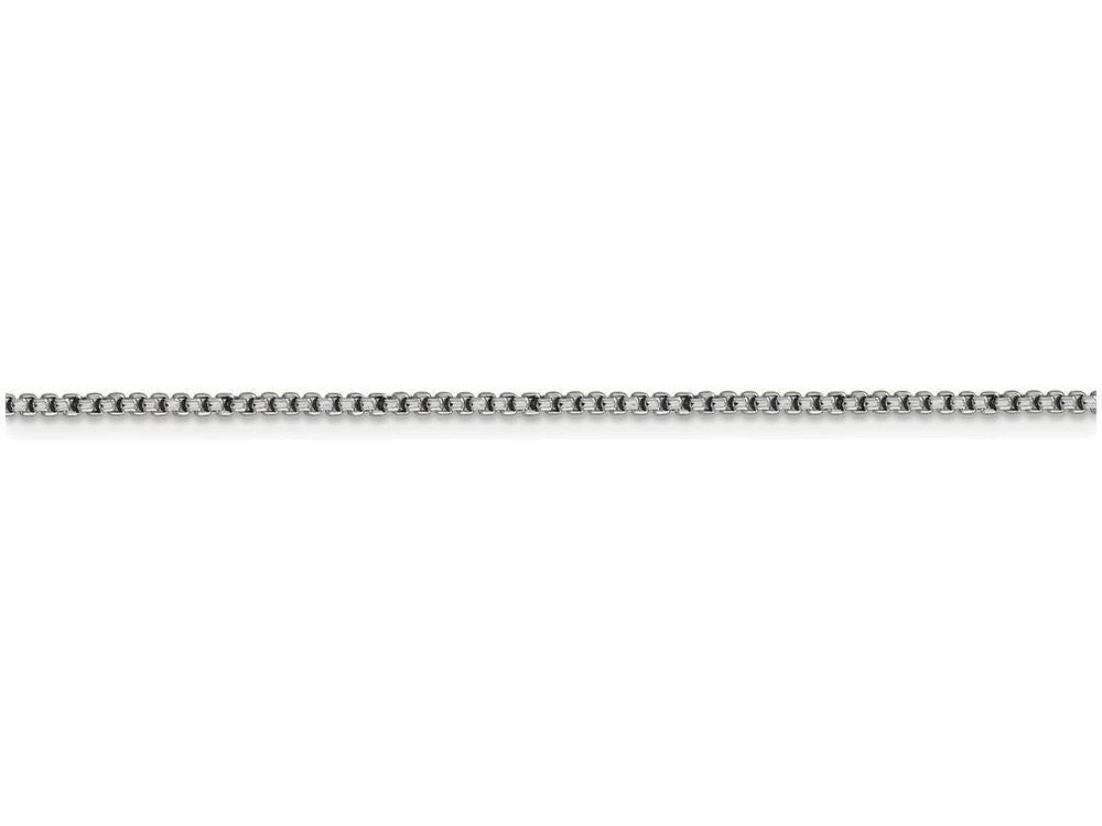 FJC Finejewelers 18 Inch 14k White Gold 1.5mm Hollow Round Box Chain Necklace