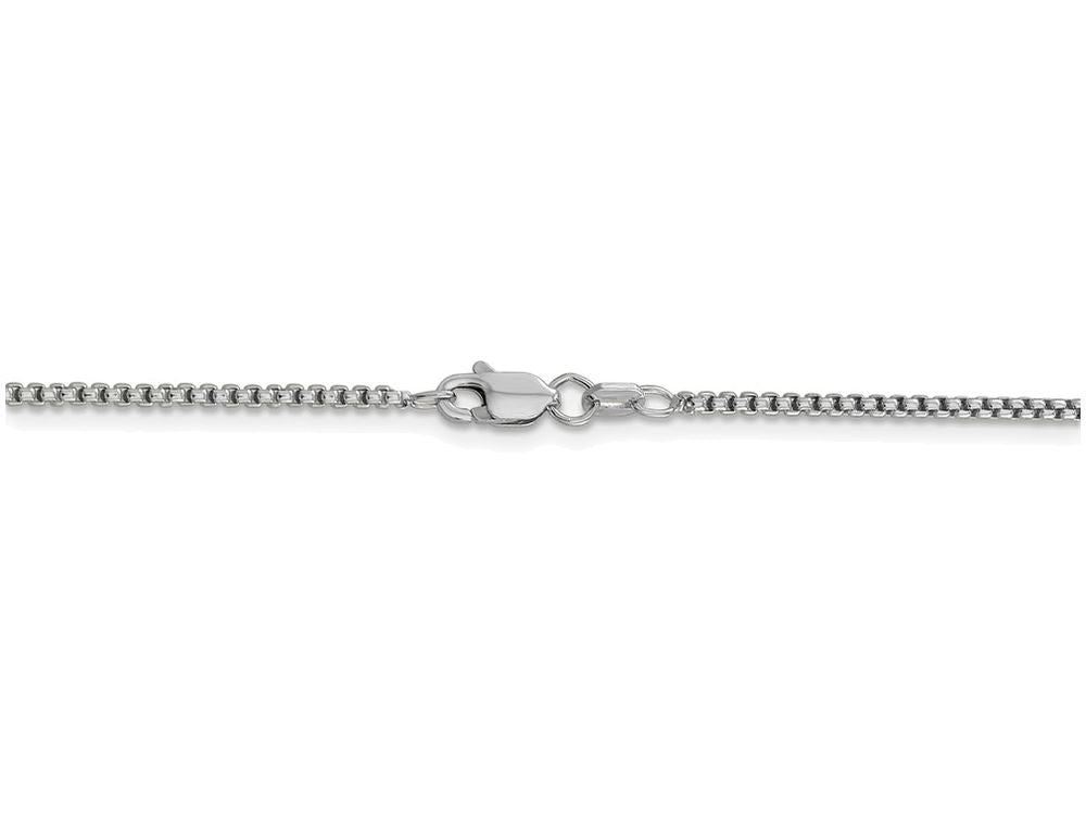 FJC Finejewelers 20 Inch 14k White Gold 1.5mm Hollow Round Box Chain Necklace