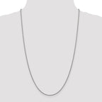 FJC Finejewelers 14k White Gold 1.5mm Hollow Round Box Chain Bracelet