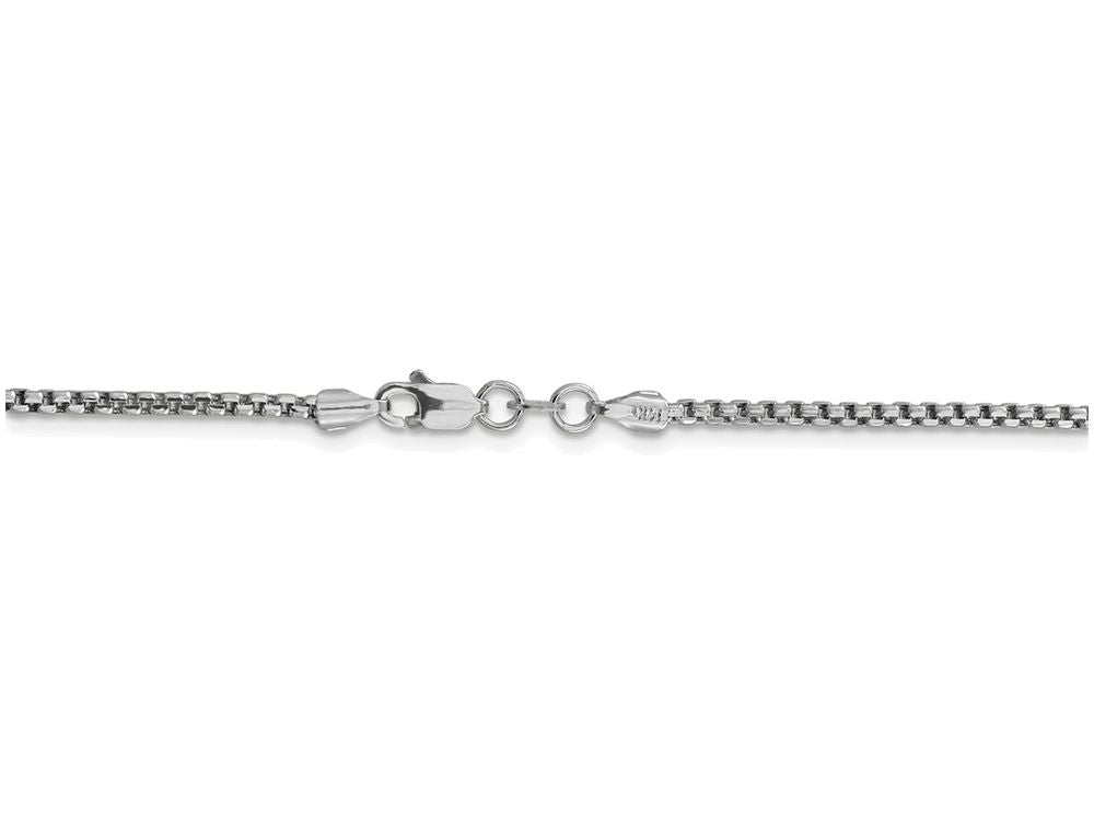 FJC Finejewelers 18 Inch 14k White Gold 1.75mm Round Box Chain Necklace