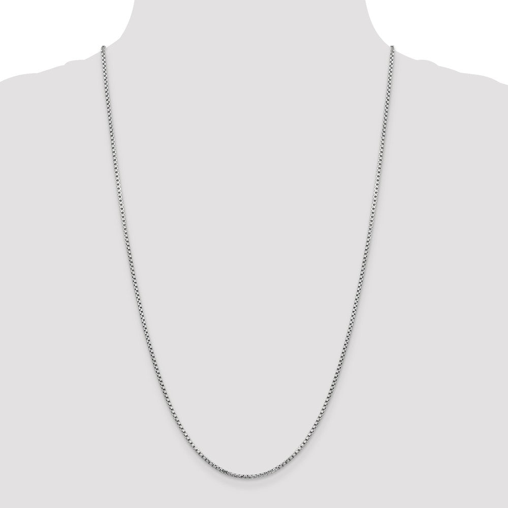 FJC Finejewelers 14k White Gold 1.75mm Round Box Chain Bracelet