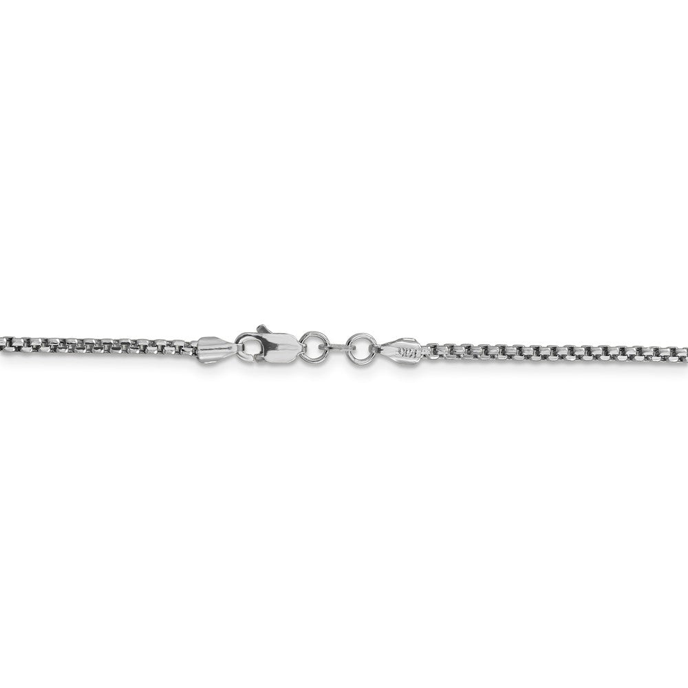 FJC Finejewelers 14k White Gold 1.75mm Round Box Chain Bracelet