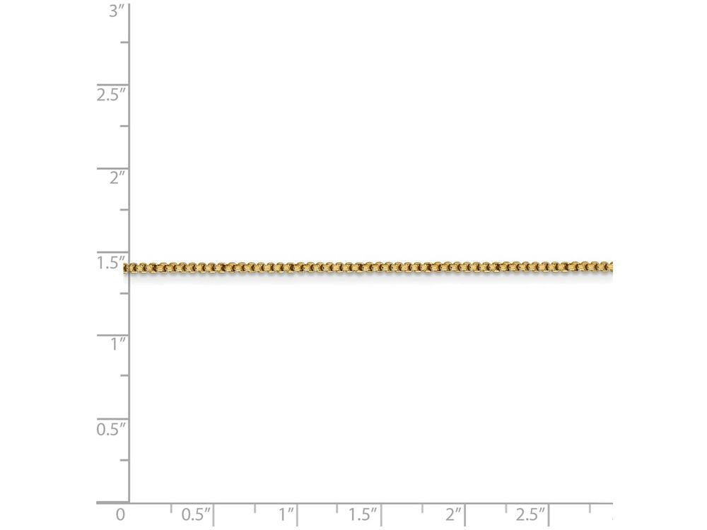 FJC Finejewelers 18 Inch 14k Yellow Gold 1.5mm Hollow Round Box Chain Necklace