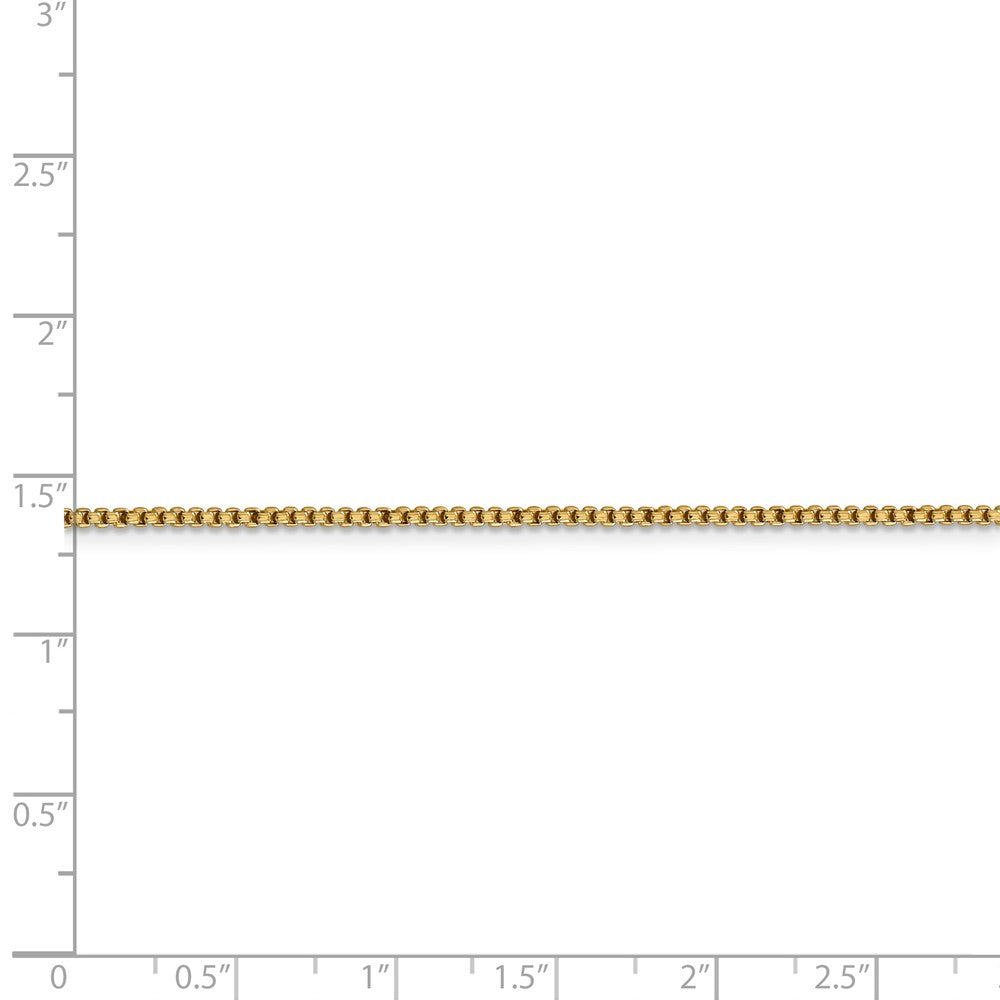 FJC Finejewelers 14 kt Yellow Gold 1.5mm Hollow Round Box Chain Bracelet
