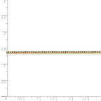 FJC Finejewelers 14 kt Yellow Gold 1.5mm Hollow Round Box Chain Bracelet