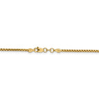 FJC Finejewelers 14 kt Yellow Gold 1.75mm Hollow Round Box Chain Bracelet