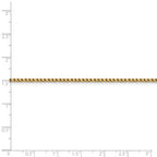 FJC Finejewelers 14 kt Yellow Gold 1.75mm Hollow Round Box Chain Bracelet
