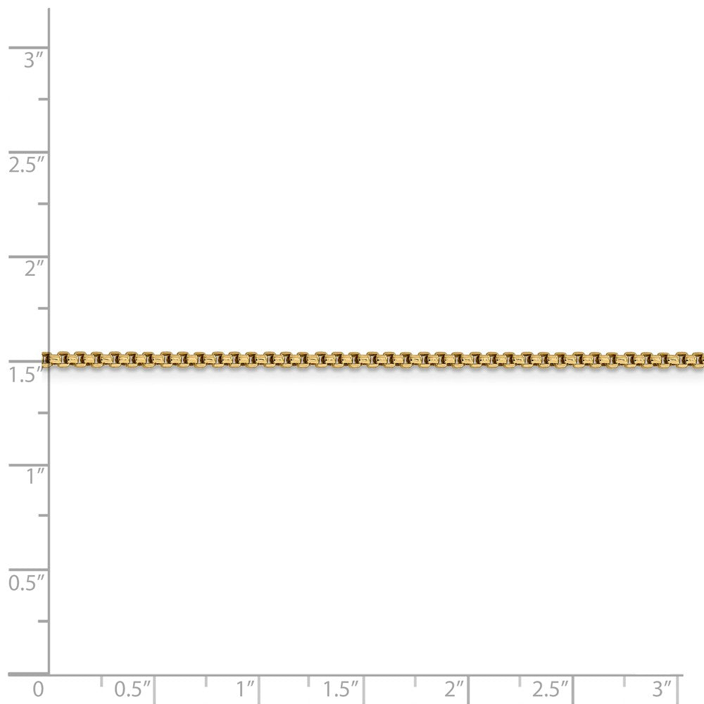 FJC Finejewelers 14 kt Yellow Gold 1.75mm Hollow Round Box Chain Bracelet