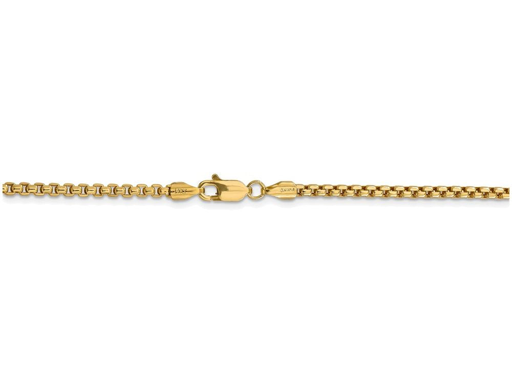 FJC Finejewelers 18 Inch 14k Yellow Gold 2.45mm Hollow Round Box Chain Necklace
