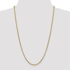 FJC Finejewelers 14 kt Yellow Gold 2.45mm Hollow Round Box Chain Bracelet