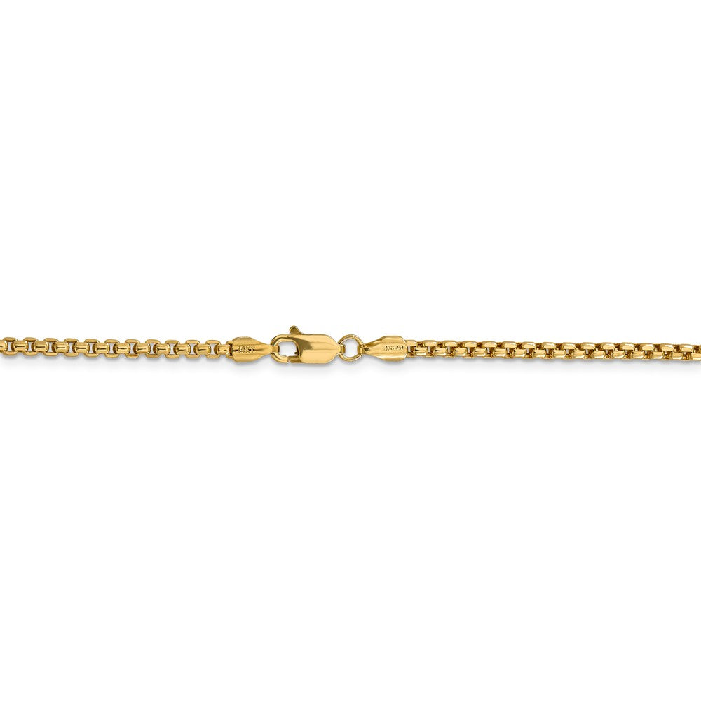 FJC Finejewelers 14 kt Yellow Gold 2.45mm Hollow Round Box Chain Bracelet