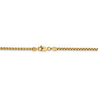 FJC Finejewelers 14 kt Yellow Gold 2.45mm Hollow Round Box Chain Bracelet