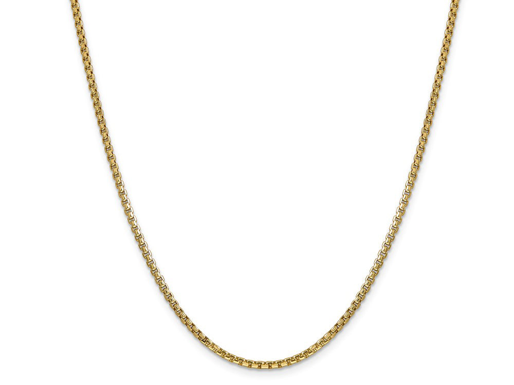 FJC Finejewelers 14 kt Yellow Gold 2.45mm Hollow Round Box Chain Bracelet