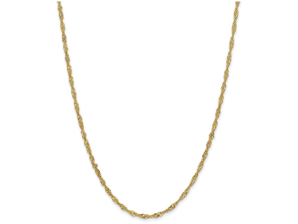 FJC Finejewelers 16 Inch 14k Yellow Gold 2.75mm Hollow Singapore Chain Necklace