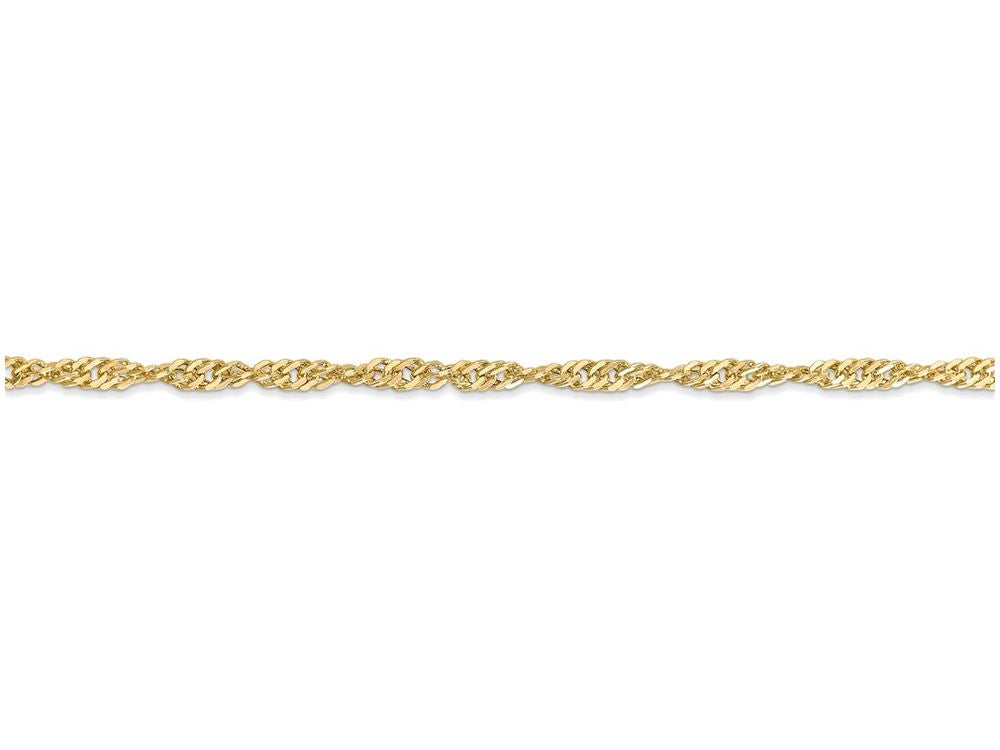 FJC Finejewelers 18 Inch 14k Yellow Gold 2.75mm Hollow Singapore Chain Necklace