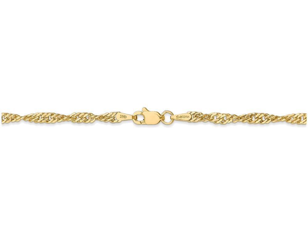 FJC Finejewelers 24 Inch 14k Yellow Gold 2.75mm Hollow Singapore Chain Necklace