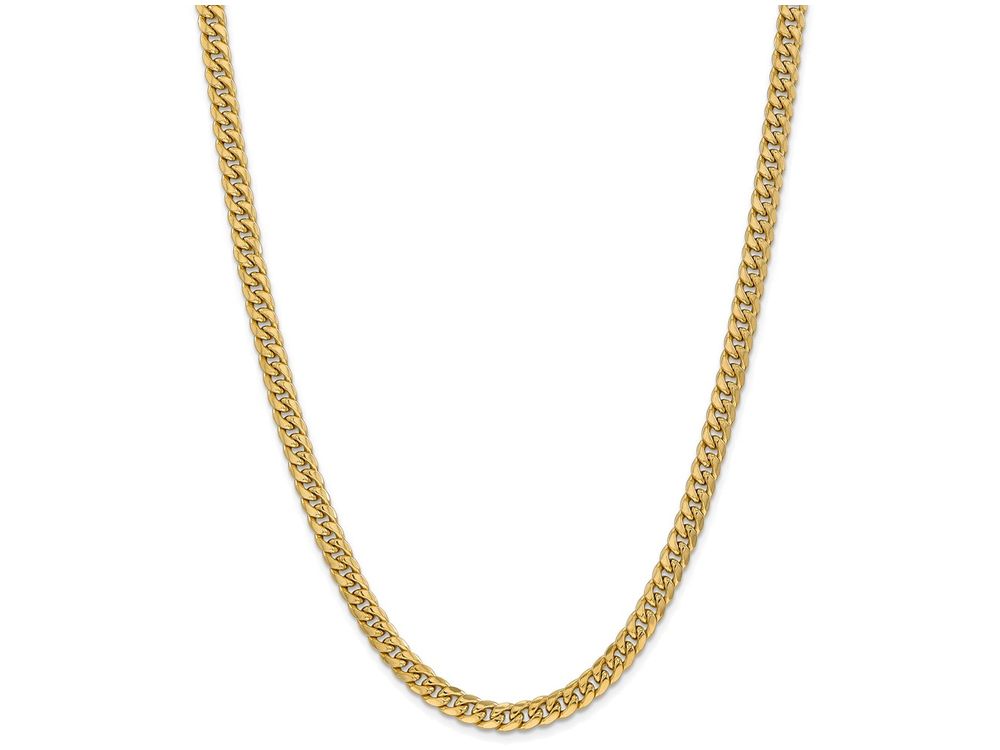 FJC Finejewelers 22 Inch 14k Yellow Gold Hollow Miami Cuban Chain Necklace