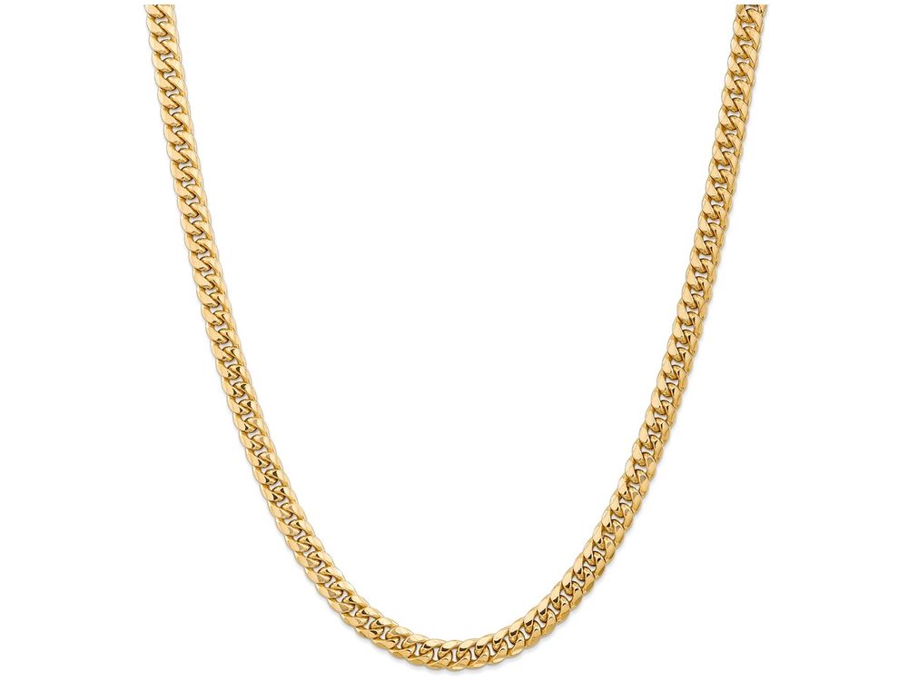 FJC Finejewelers 22 Inch 14k Yellow Gold Hollow Miami Cuban Chain Necklace
