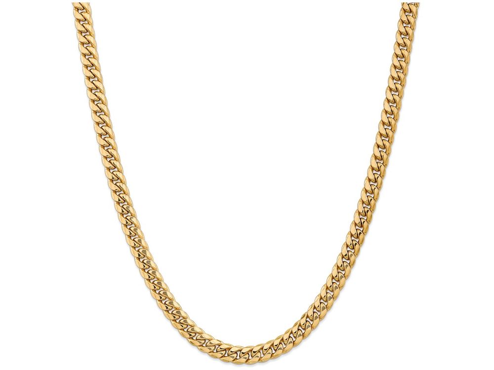 FJC Finejewelers 18 Inch 14k Yellow Gold Hollow Miami Cuban Chain Necklace