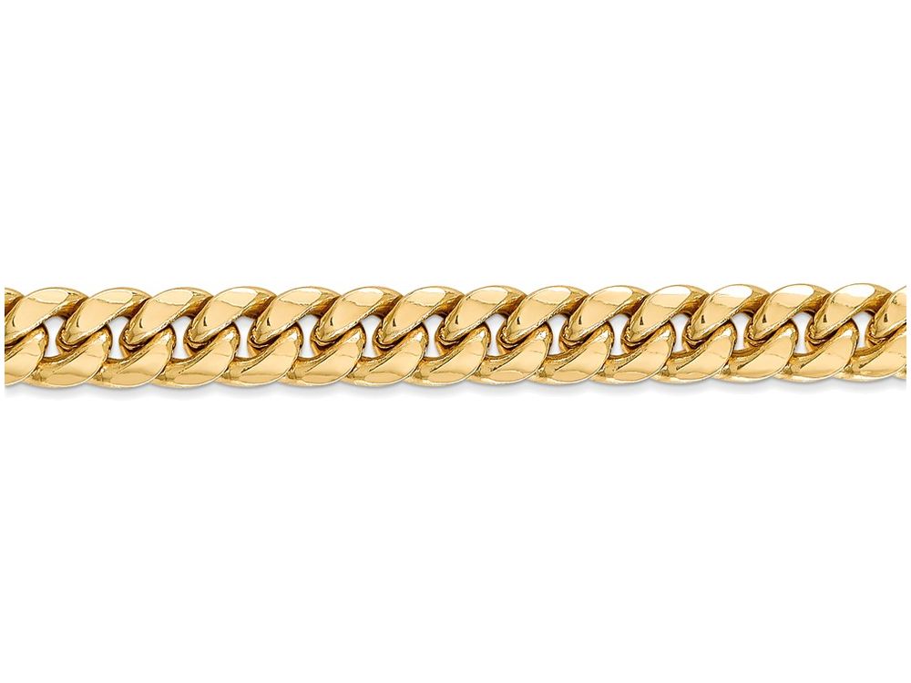 FJC Finejewelers 7 Inch 14k Yellow Gold Hollow Miami Cuban Chain Bracelet