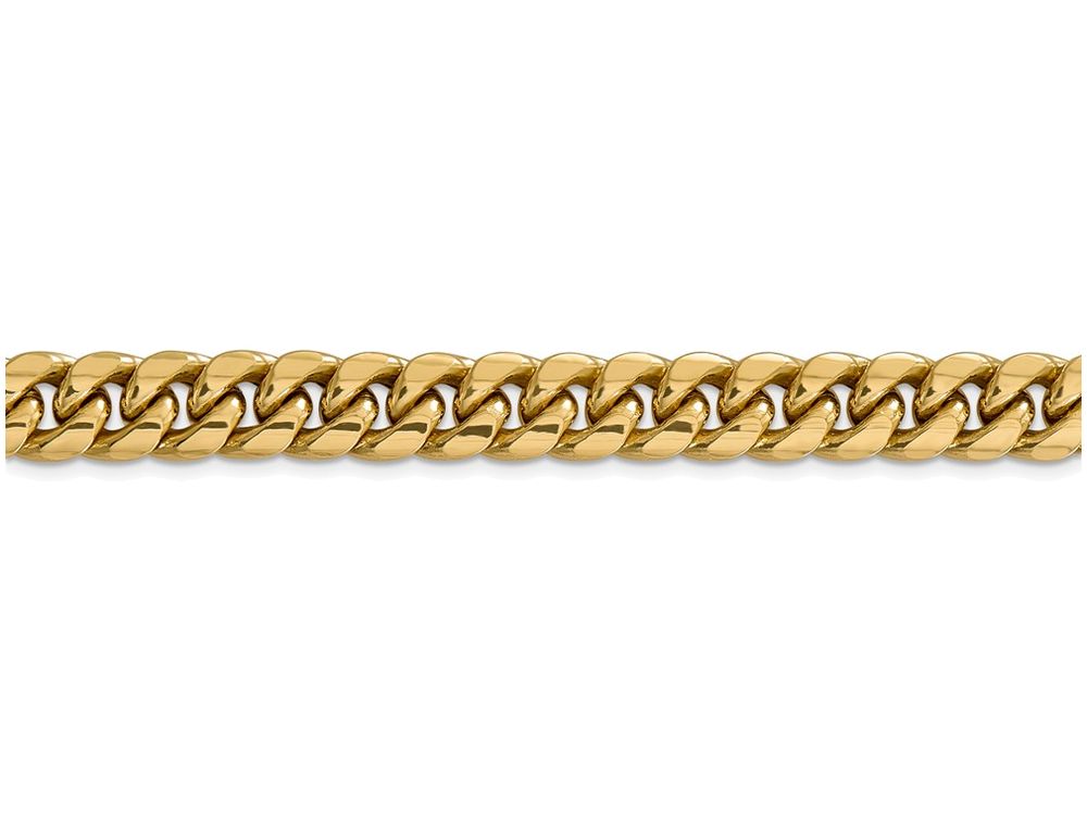 FJC Finejewelers 8 Inch 14k Yellow Gold Hollow Miami Cuban Chain Bracelet